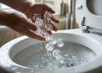 Descartar gelo no vaso sanitário uma vez por semana, há benefícios?