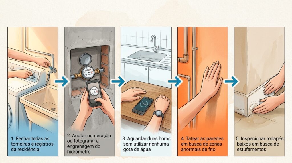 4 sinais invisíveis de que há um vazamento oculto de água dentro da sua parede