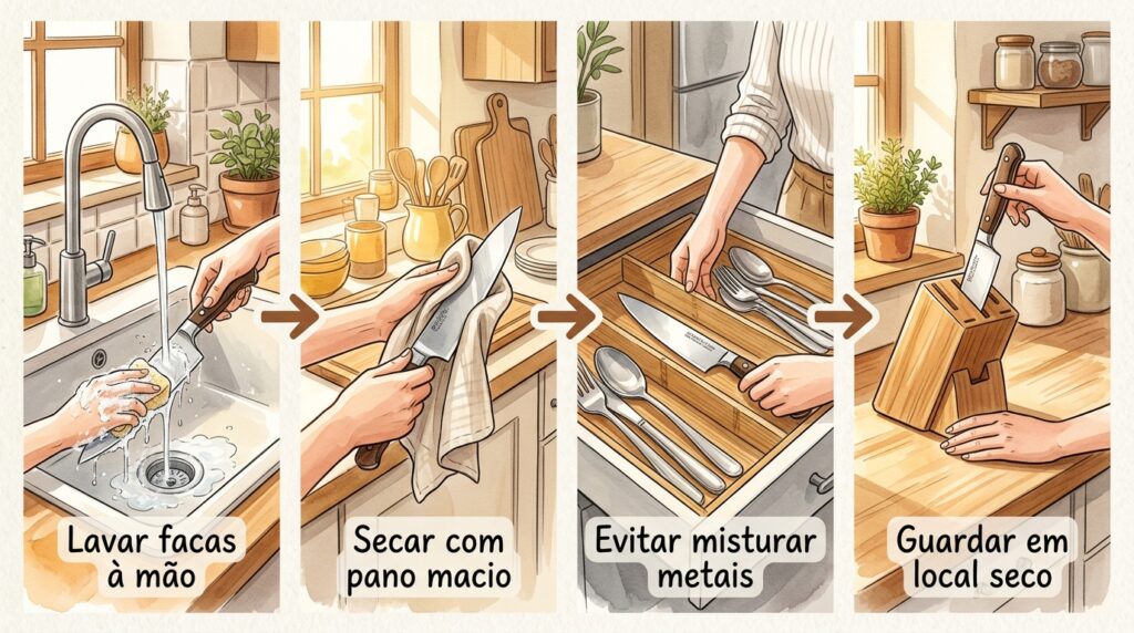Os talheres de inox saem da máquina de lavar com pequenas pintas de ferrugem? A corrosão galvânica é a verdadeira culpada