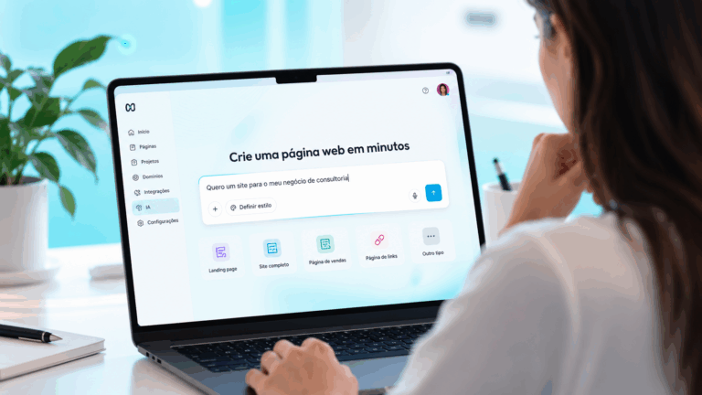 O que dizer para a IA criar o site do seu negócio em poucos minutos