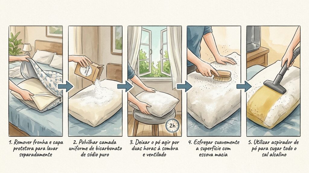 O erro ao lavar travesseiros na máquina que deforma a espuma e cria mofo no interior
