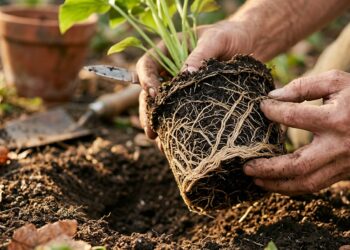 Retirou a muda do saquinho e as raízes estavam todas enroladas em círculos? Se você não cortar essa teia, a planta vai morrer travada
