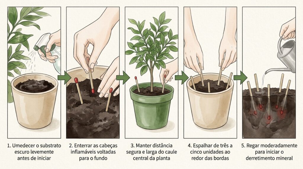 O truque do palito de fósforo enterrado no vaso que faz pimenteiras darem mais frutos