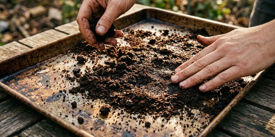 O erro comum ao jogar borra de café molhada direto na terra que cria fungos brancos