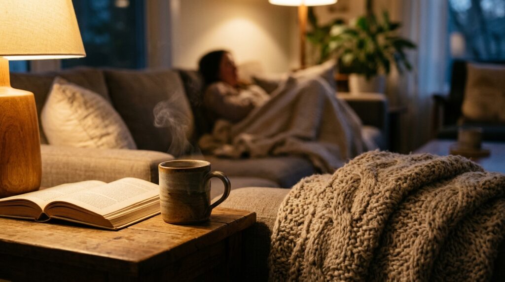 Adult_relaxing_on_sofa_20261026153624-1024x572 A psicologia explica por que algumas pessoas preferem ficar em casa nos fins de semana: o hábito pode estar relacionado à necessidade de descanso, à autonomia e à maneira como cada pessoa recupera a energia emocional