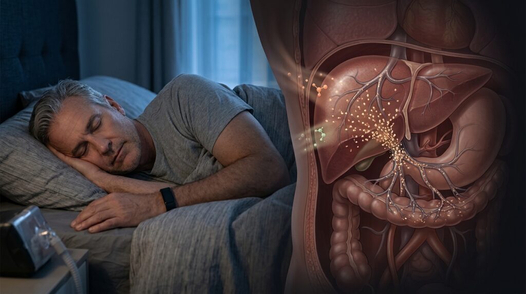 Visualização mostra o fígado liberando glicose durante as horas que antecedem o despertar.