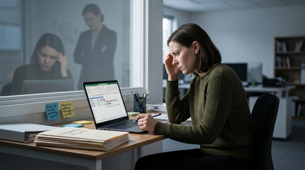 Adult_staring_at_laptop_computer_20261005154217-1024x572 Segundo a psicologia positiva, indivíduos que se auto-depreciam frequentemente têm padrões cognitivos distorcidos enraizados em experiências de invalidação emocional