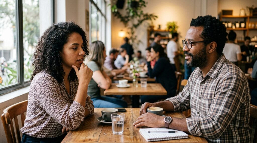 Adults_having_conversation_in_wo%E2%80%A6_20261005111508-1024x572 A neuropsicologia revela: quem evita contato visual durante conversas pode estar lidando com ansiedade social ou processando informações de forma diferente