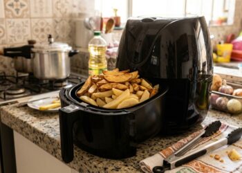 O erro de encher demais o cesto da air fryer