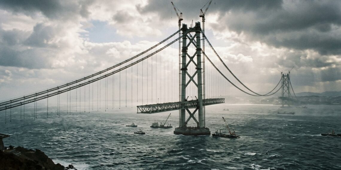 Como o terremoto alterou a Ponte Akashi Kaikyō
