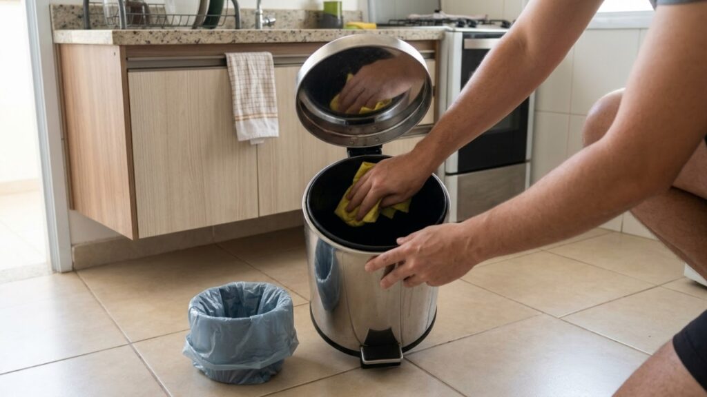 Higiene da lixeira e prevenção de odores