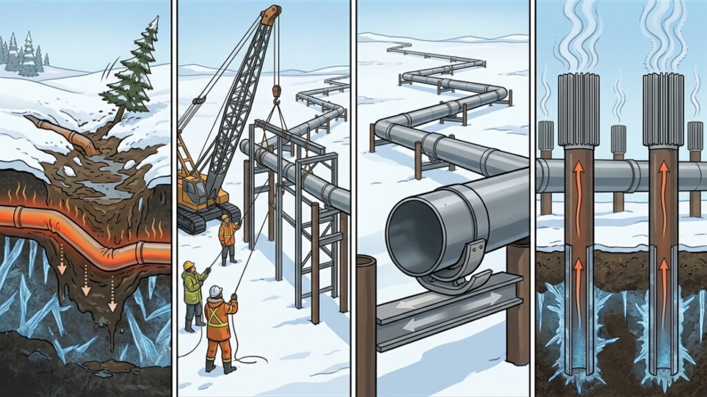 Comic_illustrating_Trans-Alaska_%E2%80%A6_20261008230053-1024x576 Mais da metade de um oleoduto de 1.288 km fica suspensa sobre o Alasca porque enterrá-lo poderia descongelar o próprio solo que deveria sustentá-lo