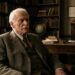 Carl Jung em seu escritório, refletindo sobre a relação entre o inconsciente e as escolhas humanas.