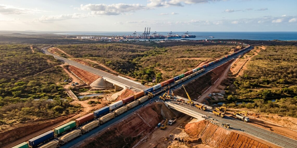 Trem de carga percorre nova ferrovia pelo interior do Nordeste em direção ao Porto do Pecém.