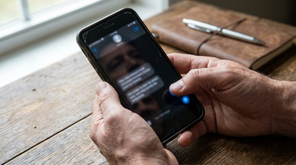 Hands_holding_smartphone_above_desk_20261020174411-1024x572 Por que algumas pessoas justificam cada decisão que tomam e o que esse comportamento pode revelar sobre a necessidade de aprovação
