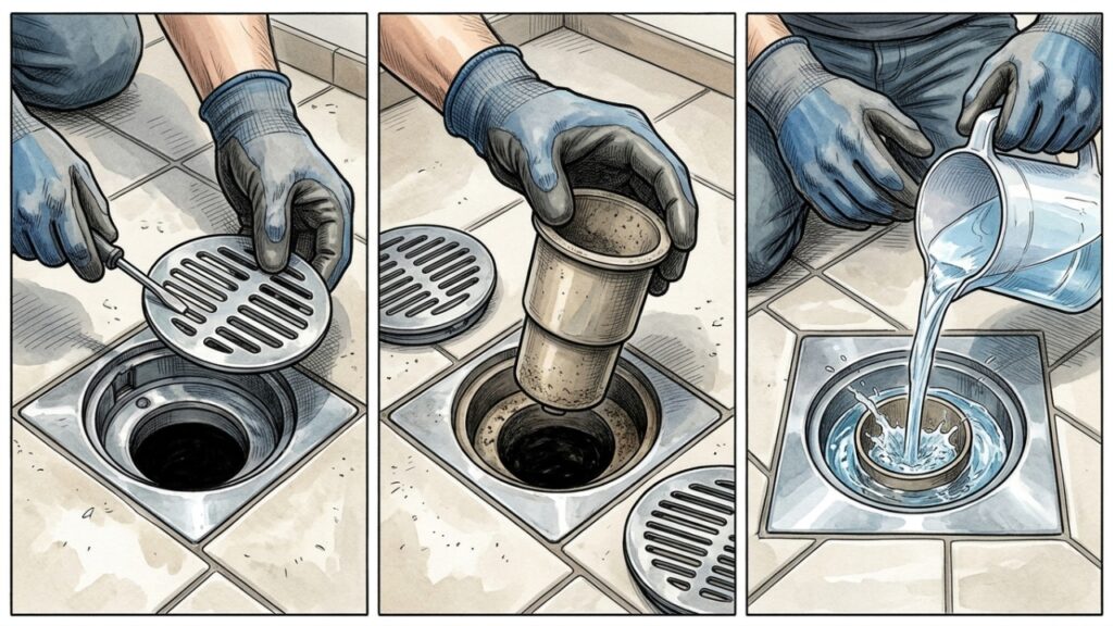 Hands_maintaining_drain_system_20261016152322-1024x576 Quando o ralo funciona bem mas o odor de esgoto insiste em aparecer