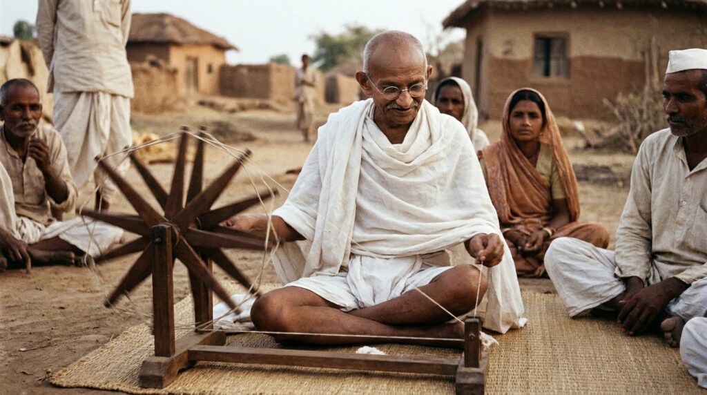 Mahatma Gandhi, líder do movimento de independência da Índia: “Seja a mudança que você quer ver no mundo” — uma reflexão popularmente associada a Gandhi sobre coerência entre valores e atitudes, mas que não corresponde literalmente a uma citação primária confirmada.