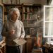 Albert Einstein reflete diante de uma lousa enquanto imagina possibilidades além das equações.