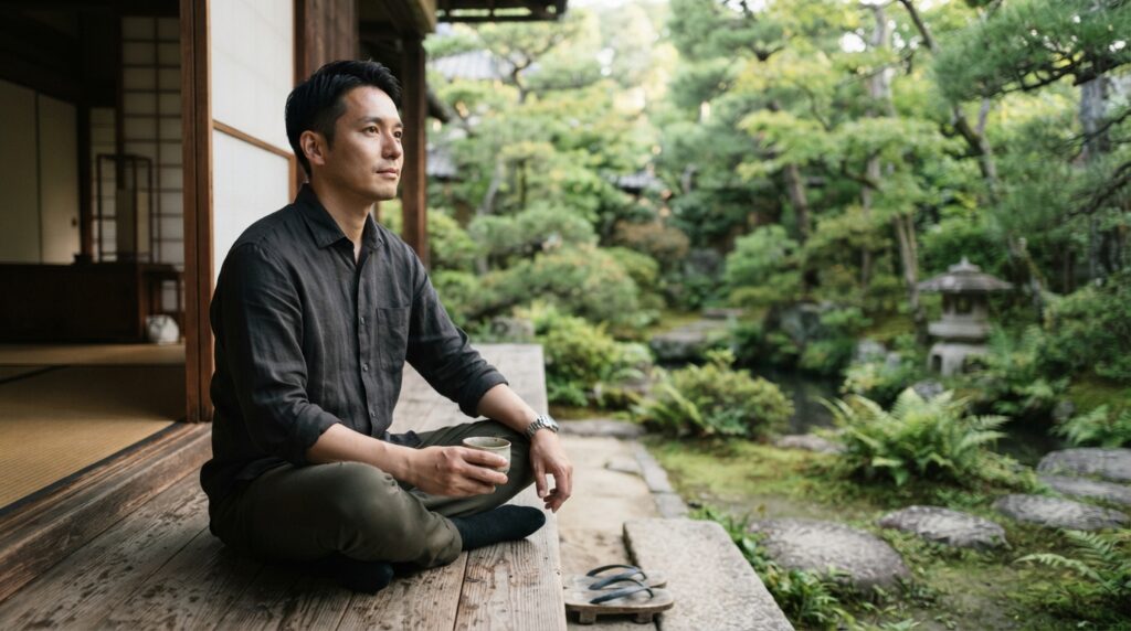 Person_sitting_on_wooden_porch_20261015182646-1024x572 Provérbio japonês sobre perseverança: “Caia sete vezes, levante-se oito”. Uma reflexão sobre por que continuar tentando pode ser mais importante do que nunca falhar