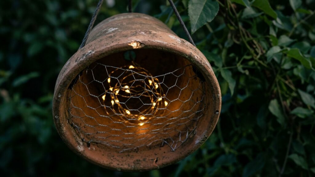 Terracotta_pot_garden_lantern_ha%E2%80%A6_8d808278-1024x576 Vasos de barro antigos podem virar luminárias para o quintal: veja a transformação