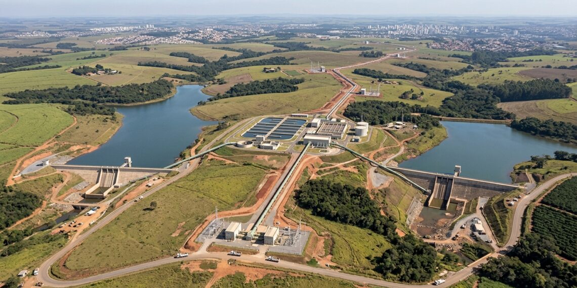 Duas barragens alimentam uma grande rede regional de adutoras no interior de São Paulo.