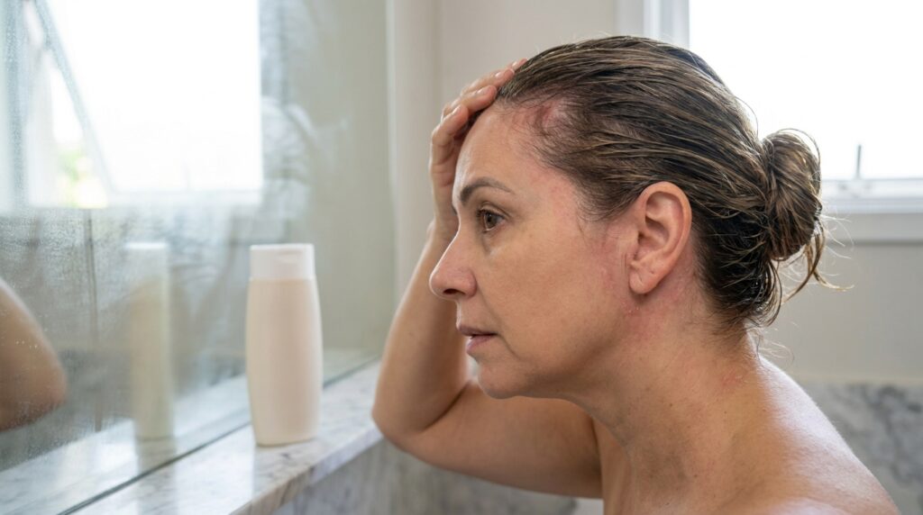Comparação mostra barreira cutânea íntegra e pele irritada após contato com cosmético.