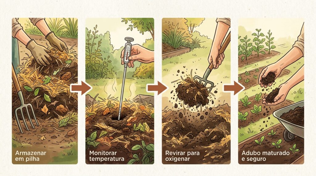 Deitou adubo orgânico fresco na horta e as hortaliças murcharam todas? A fermentação elevou a temperatura e queimou as raízes