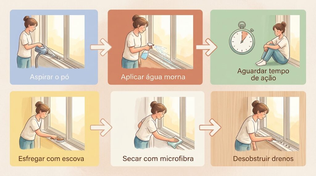 As janelas da frente da casa estão pesadas e duras de abrir? A sujeira acumulada no trilho inferior endureceu e travou as rodinhas
