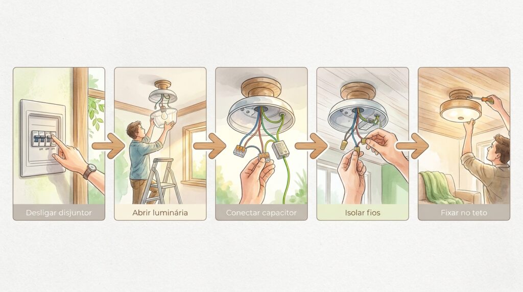 Apagou o interruptor mas a lâmpada de LED continua dando pequenos flashes no escuro? O defeito está na fiação elétrica