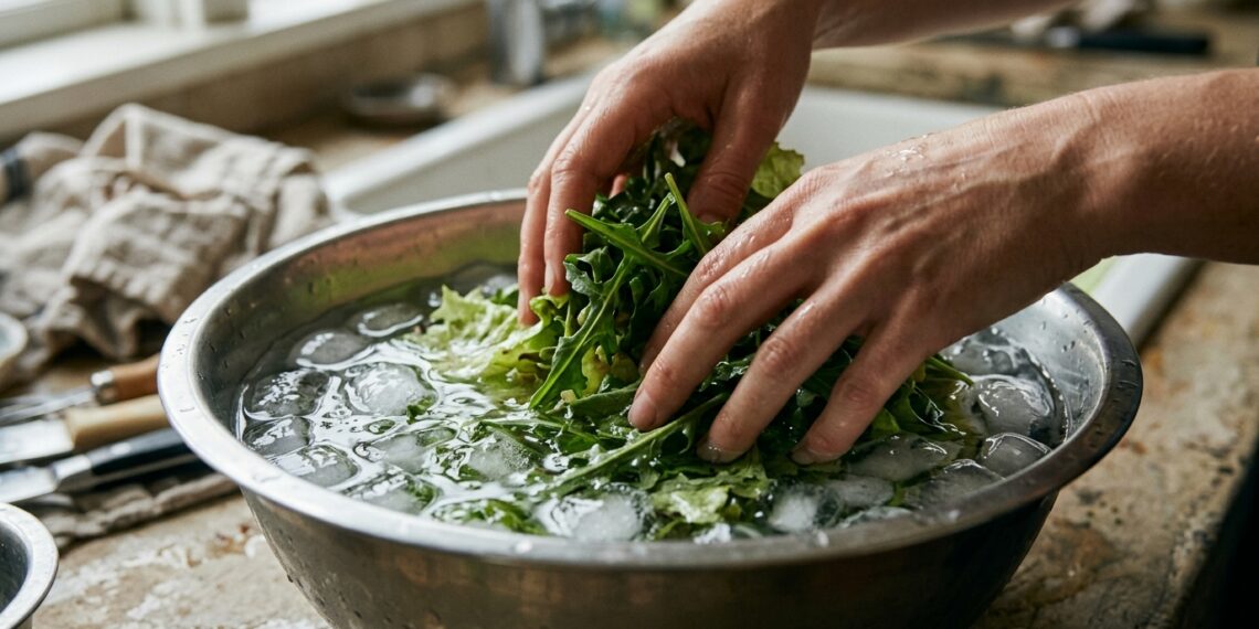 O choque térmico com água gelada que ressuscita verduras e hortaliças murchas da geladeira