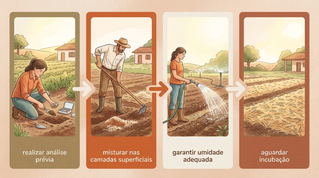 Jogar calcário no vaso do jeito errado cria uma capa branca parecida com cimento na superfície, bloqueando totalmente a entrada de água para as raízes