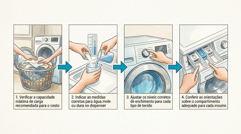 Roupas escuras saem da máquina de lavar com marcas brancas: quando o problema é excesso de sabão, enxágue insuficiente ou resíduos