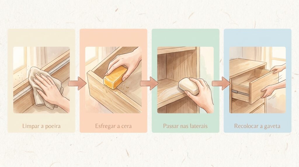 Puxar a gaveta da cômoda virou um teste de força? Uma barra de sabão seco faz a madeira deslizar como mágica