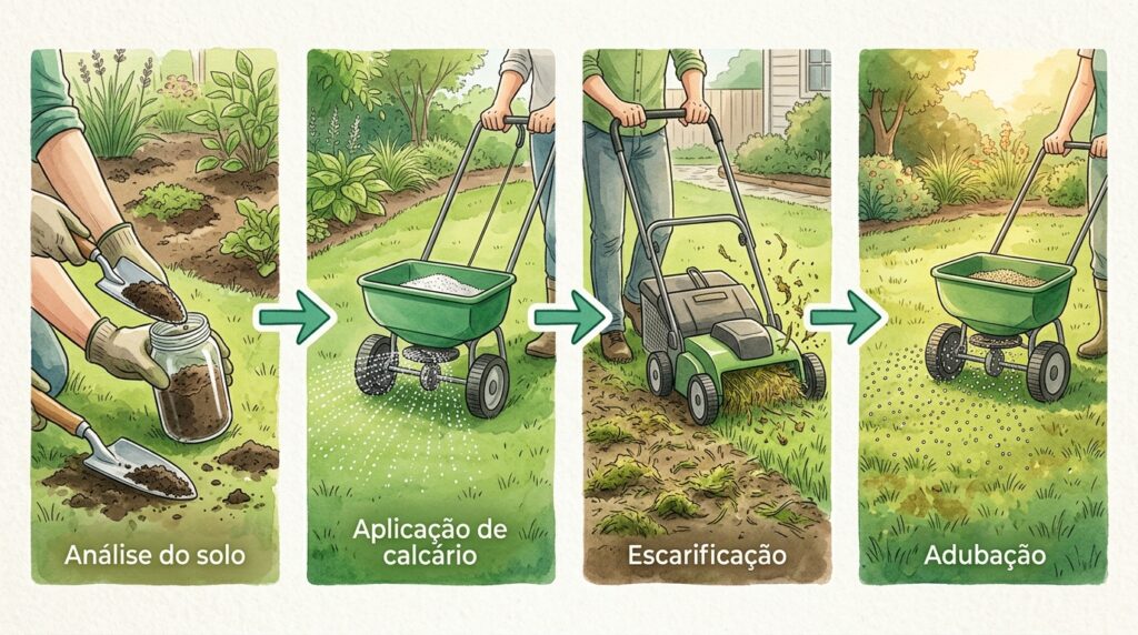 O relvado transformou-se num tapete de musgo escorregadio? O solo ácido e compactado está a sufocar as gramíneas
