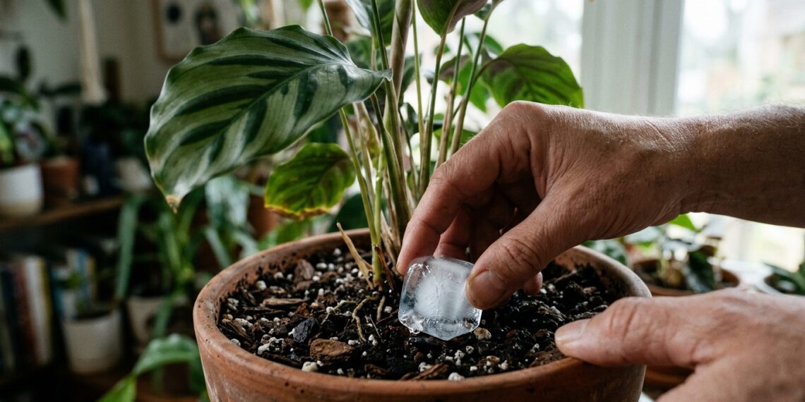 O erro fatal de regar orquídeas com pedras de gelo que mata as raízes congeladas
