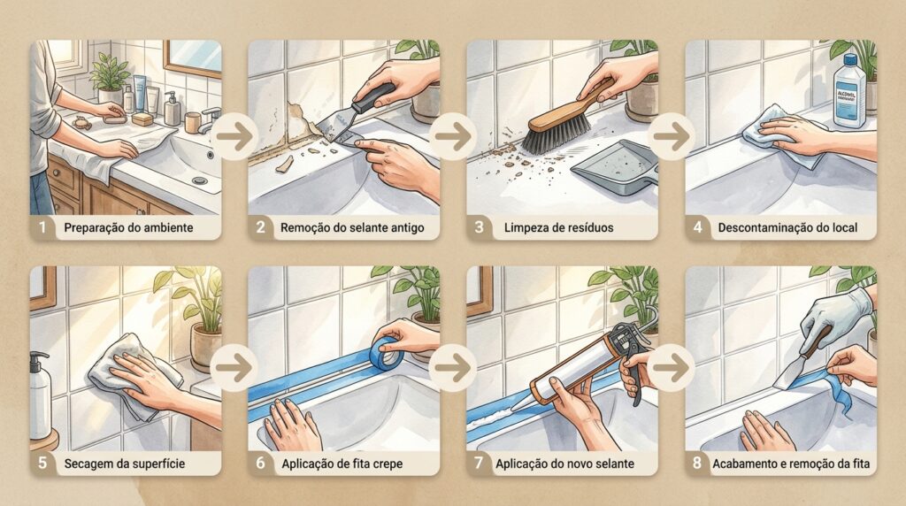 Esfregar o silicone mofado do box com esponja não resolve: por que a única solução definitiva para aquele encardido é arrancar tudo e refazer