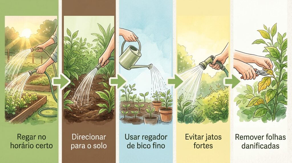 As folhas da sua begónia amanhecem cheias de buracos como se tivessem sido alvejadas? O efeito lupa das gotas de água