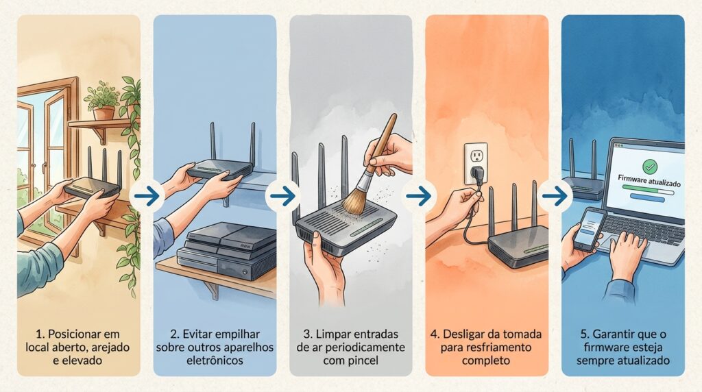 O router do Wi-Fi encrava e a Internet cai várias vezes nos dias quentes? O estrangulamento térmico forçou o processador a parar