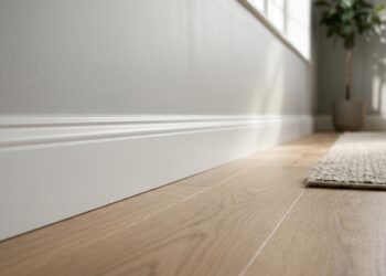 O rodapé plástico da sala estalou e quebrou bem na curvinha da parede? O impacto de móveis exige a troca do trecho danificado