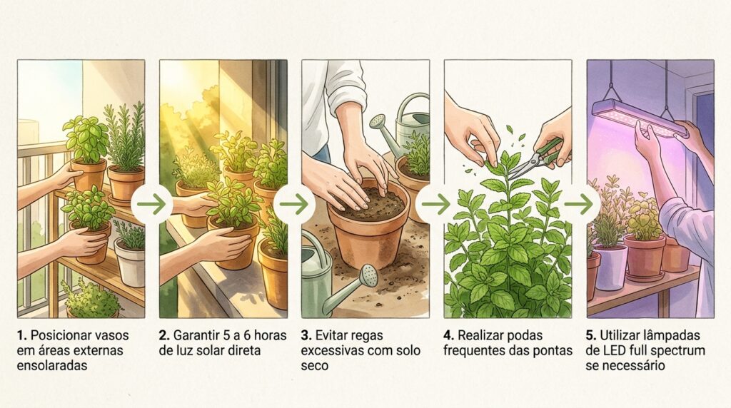 O seu manjericão e alecrim de interior crescem bonitos, mas não têm aroma nem sabor? A ausência de stress ultravioleta
