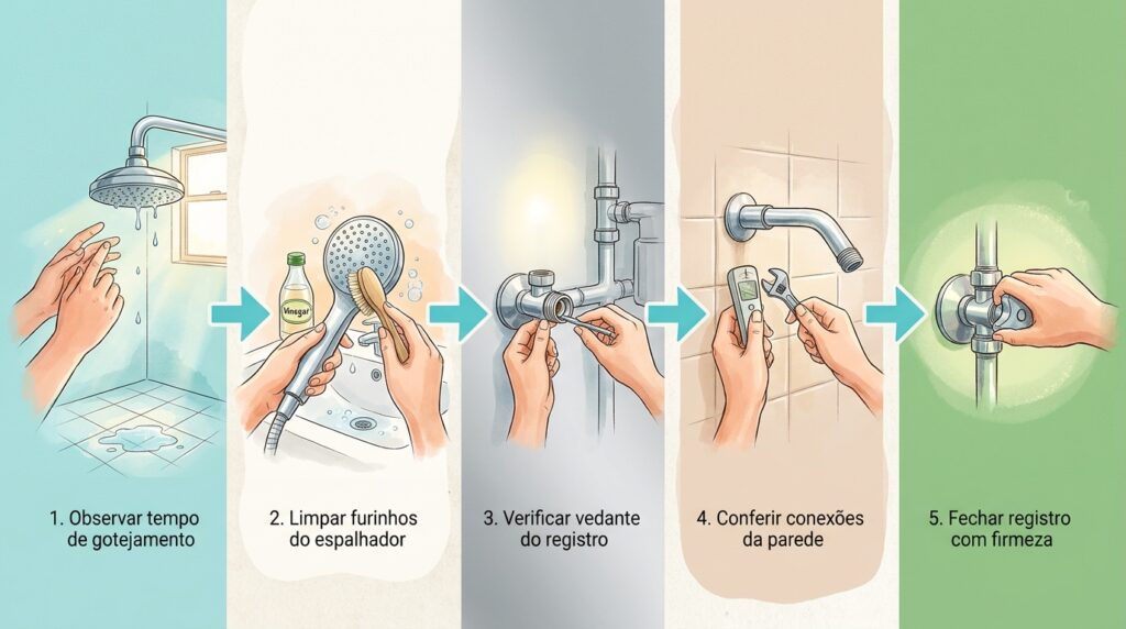 O chuveiro elétrico joga um copo de água fria do nada minutos depois de ter sido desligado? A quebra repentina da tensão superficial